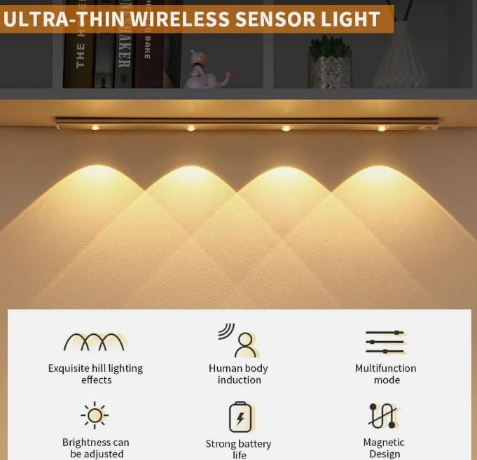 Rechargeable cabinet sensor light