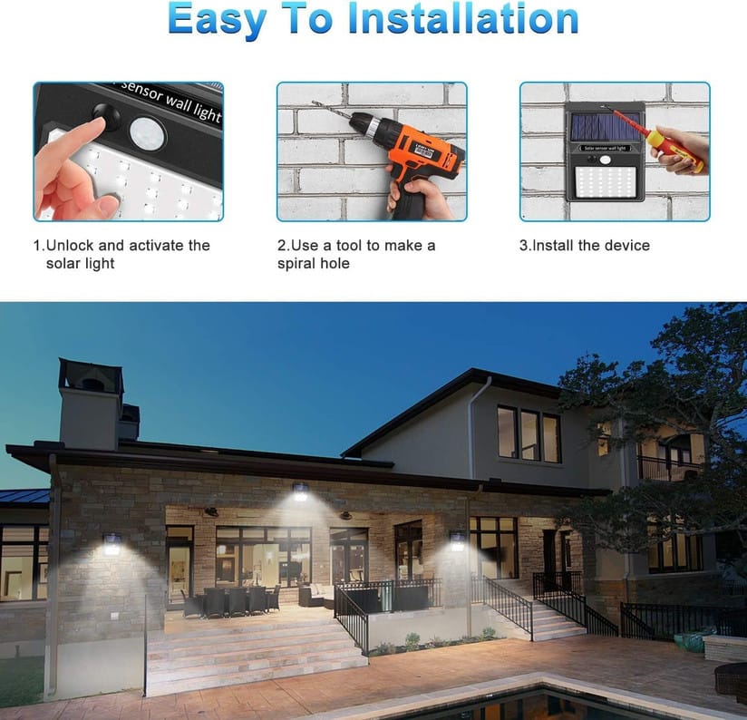 Security Light- 20 LED Bright Outdoor Security Lights with Motion Sensor