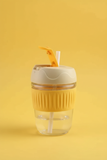 Glass Tumbler with Airtight Lid and Straw